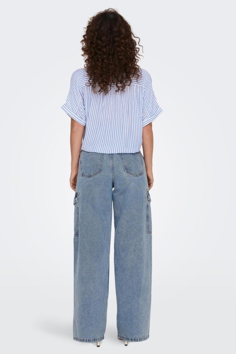 Only onlpaula life s/s tie shirt wvn noo